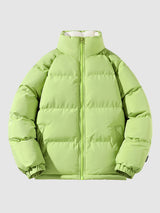 Gepolsterte Herren-Winterjacke – Warmer Mantel mit Stehkragen und Futter