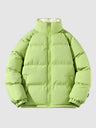 Gepolsterte Herren-Winterjacke – Warmer Mantel mit Stehkragen und Futter