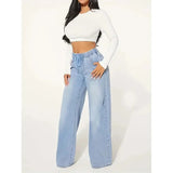 Damen Jeans – Gerade geschnittene trendige High-Waist Jeans