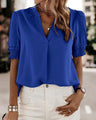 Blouse à col en V pour femmes - Confortable et élégante