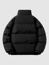 Gepolsterte Herren-Winterjacke – Warmer Mantel mit Stehkragen und Futter