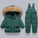 Kinder-Winterset – Warme Jacke mit Hose und Kapuze
