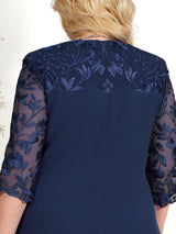 Robe de Banquet Élégante en Crochet pour Femmes Rondes