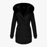 Parka femme élégante – Manteau d’hiver chaud avec grande capuche et col en fourrure