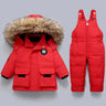 Kinder-Winterset – Warme Jacke mit Hose und Kapuze