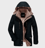 Gepolsterter Herren-Winterparka mit Kapuze – Warm & Winddicht
