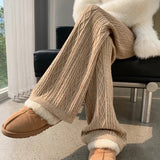 Damen-Freizeithose aus Strick – Bequeme weite Hose mit elastischem Bund