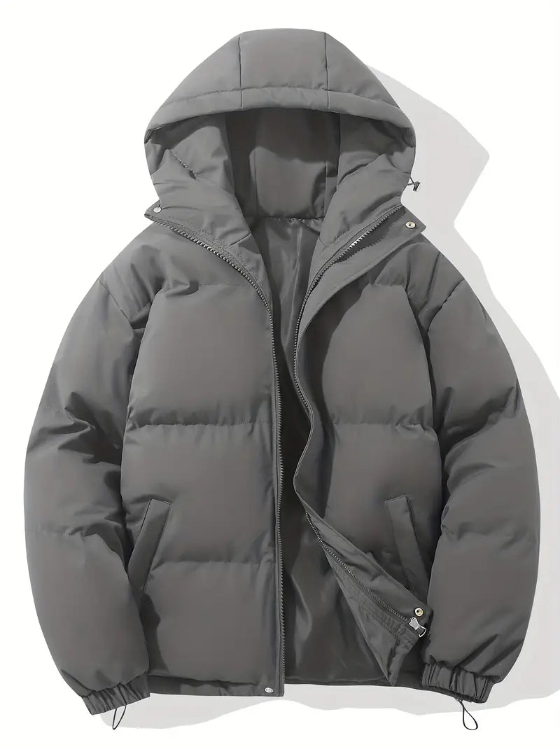 Unisex gesteppter Wintermantel – Warme Daunenjacke mit Kapuze