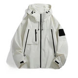 Softshell-Jacke Herren – Wasserdichte Außenjacke mit Kapuze und Reißverschlusstaschen