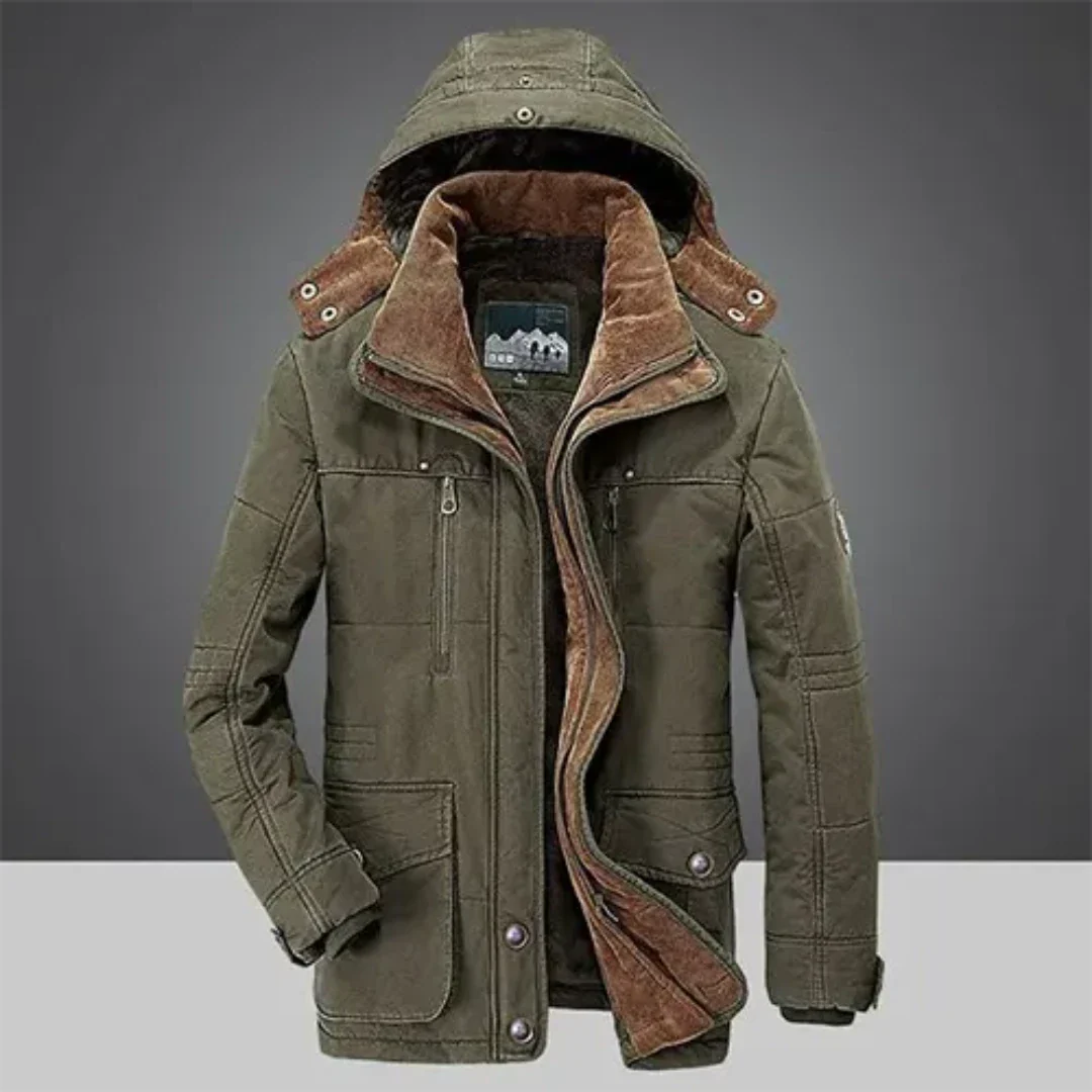 Herren Wintermantel mit Kapuze – Warme Parka mit weichem Futter