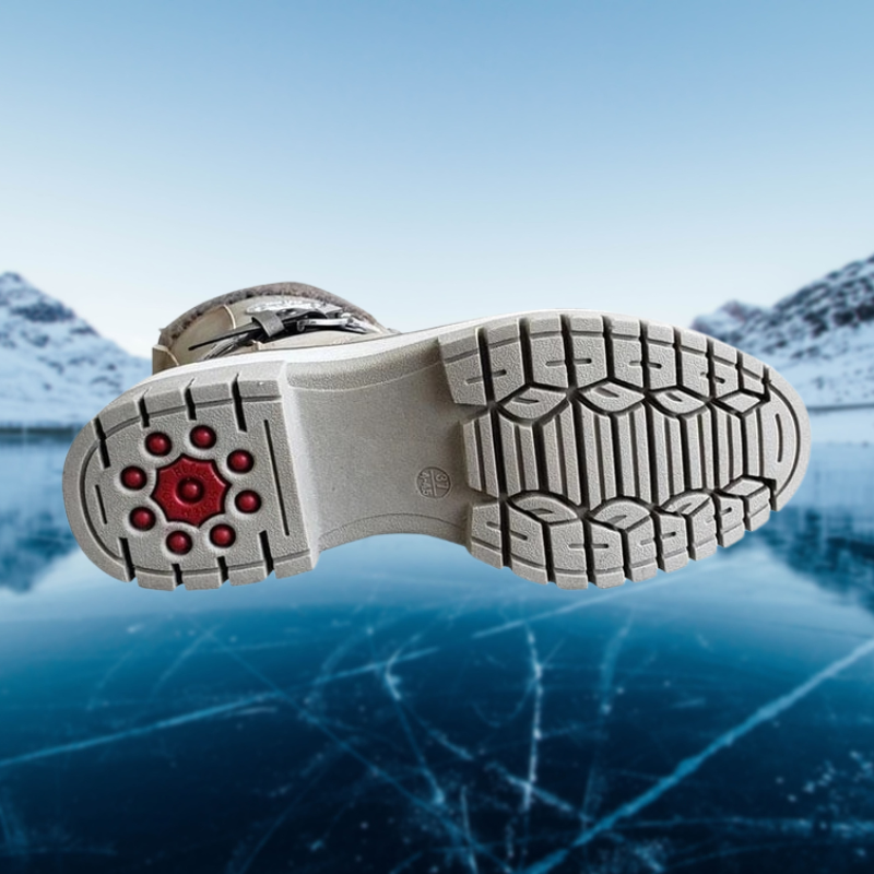 Damskie buty zimowe – Wysokie ocieplane buty sznurowane