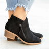 Women's ankle boots – Elegant boots with zipper and small heel