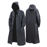 Long imperméable homme avec capuche – Noir, coupe-vent et imperméable
