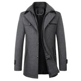 Gepolsterte Herren-Winterjacke – Warmer Mantel mit Stehkragen und Futter