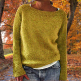 Weicher Herbstpullover aus Strick für Damen – Bequeme Weite Passform