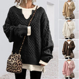 Pull Tricoté Oversize à Col Rond