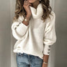 Pull Col Roulé Léger Femme avec Détails Élégants