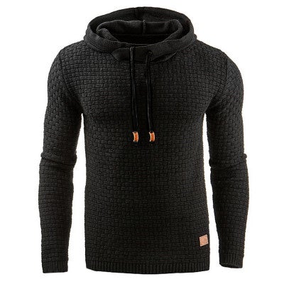 Herren Kapuzenpullover aus Strick – Bequemer Pullover mit modernem Wabenmuster
