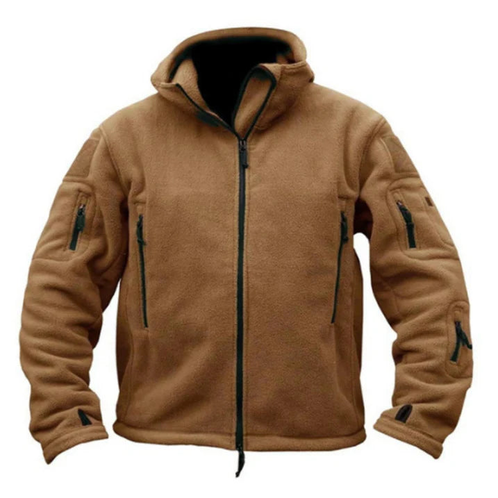 Herren-Fleecejacke – Warmer Mantel mit Reißverschluss und Kapuze für den täglichen Gebrauch