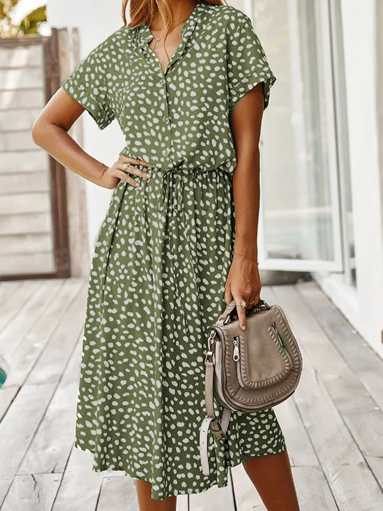 Robe Midi Élégante d'Été pour Femmes