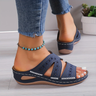 Bequeme orthopädische Sandalen mit Keilabsatz und Belüftung