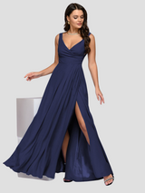 Elegantes Maxikleid mit V-Ausschnitt für besondere Anlässe