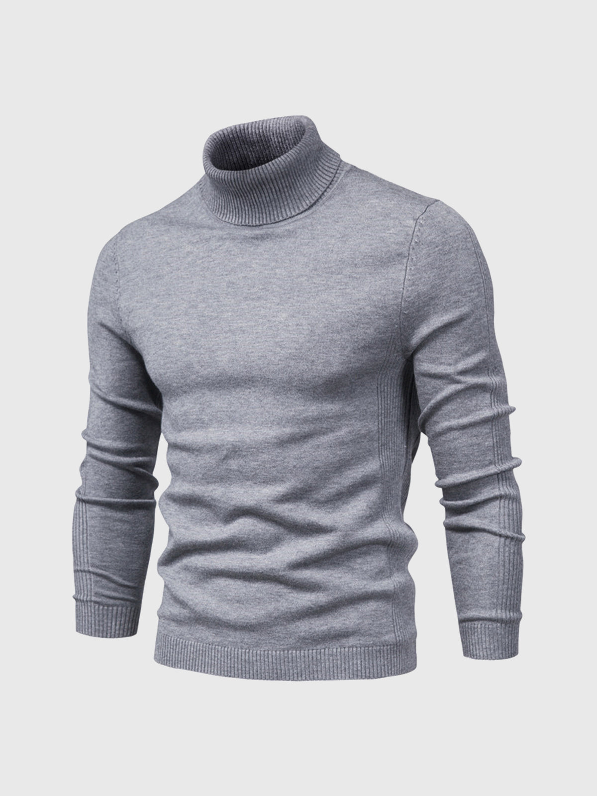 Pull Col Roulé Homme en Coton Doux, Design Intemporel