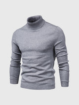 Pull Col Roulé Homme en Coton Doux, Design Intemporel