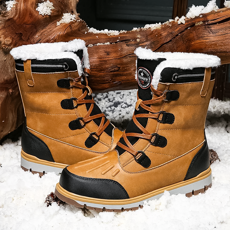 Men's winter boots with warm lining – Comfortable grip & outdoor style