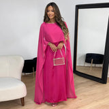 Robe Longue Élégante en Satin pour Femme avec Confort
