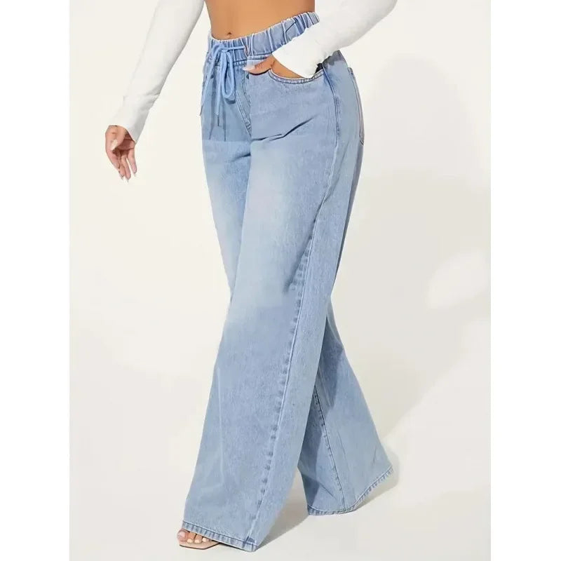 Damen Jeans – Gerade geschnittene trendige High-Waist Jeans