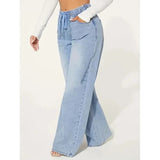 Damen Jeans – Gerade geschnittene trendige High-Waist Jeans