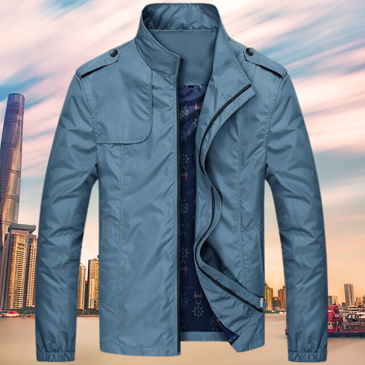 Herrenjacke mit Kragen – Leichte Übergangsjacke Herbstedition