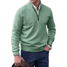 Luxury men's pullover with quarter zip and stand-up collar – elegant and comfortable