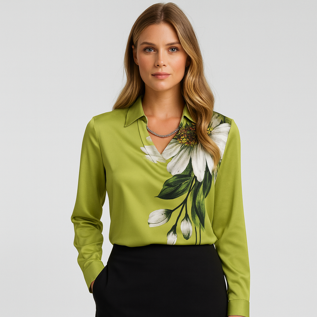 Blouse Femme à Imprimé Fleuri – Coupe Élégante et Stylée