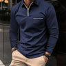 Herren Polo Langarm mit Reißverschluss - Elegant und Bequem