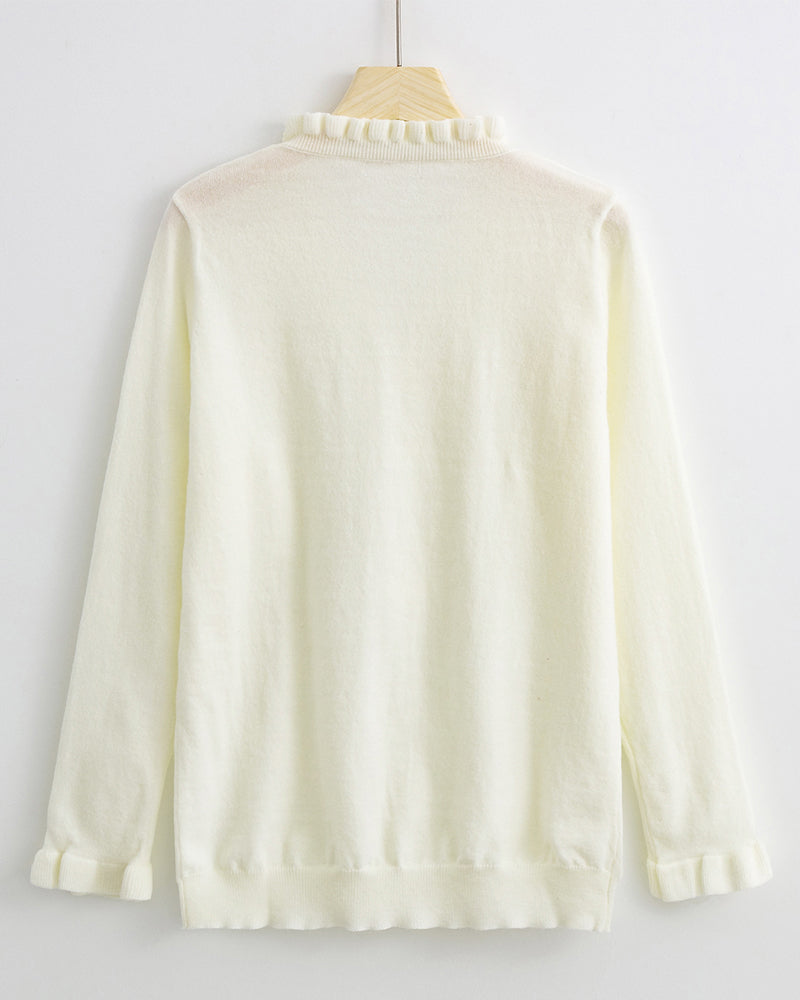 Eleganter Strickpullover mit Knöpfen und Komfort