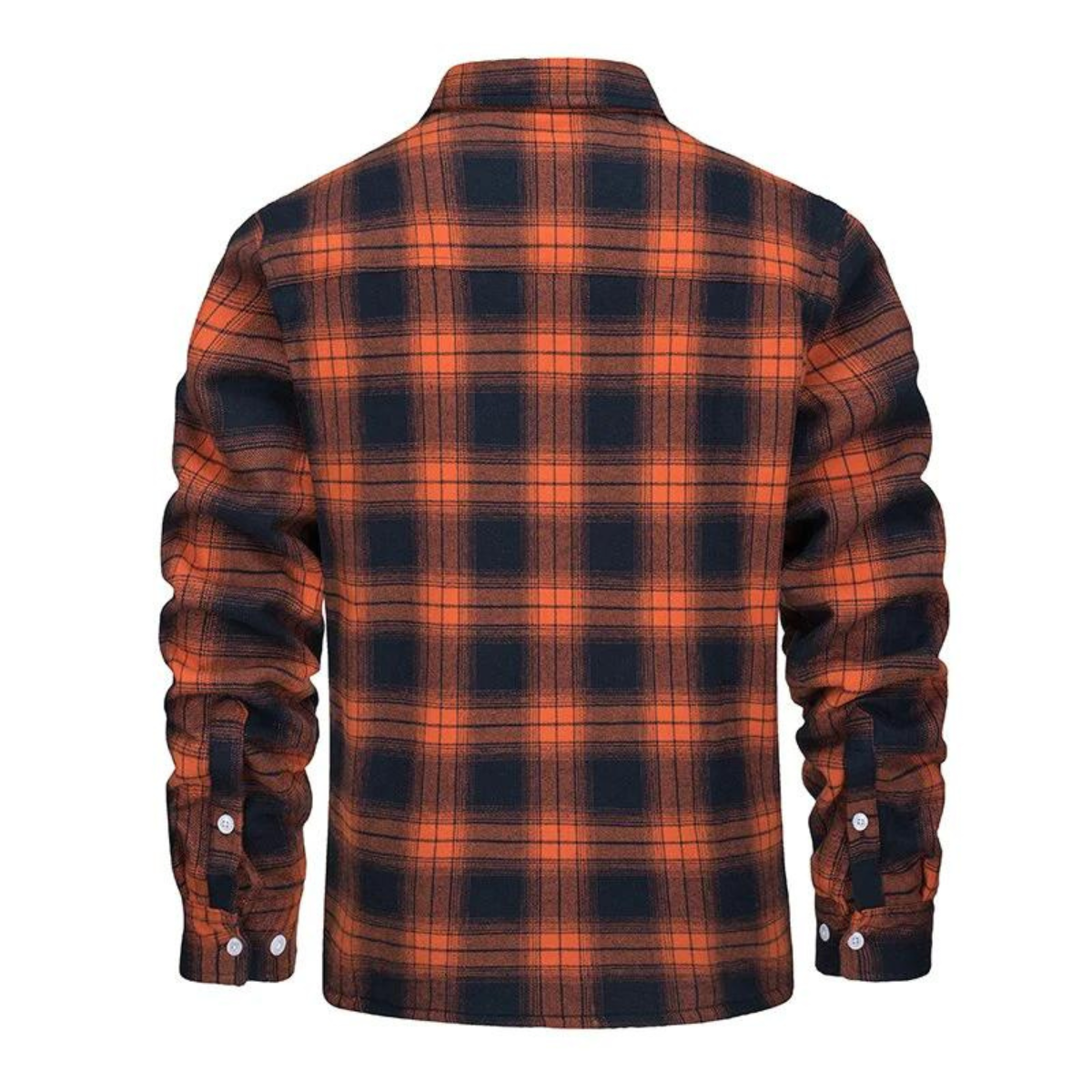 Herrenkarierte Jacke mit Fleecefutter – warmer Wintermantel für den täglichen Gebrauch