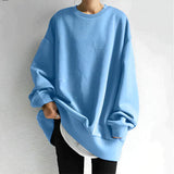 Oversize Damen Sweatshirt mit Rundhalsausschnitt und langen Ärmeln