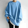 Oversize Damen Sweatshirt mit Rundhalsausschnitt und langen Ärmeln