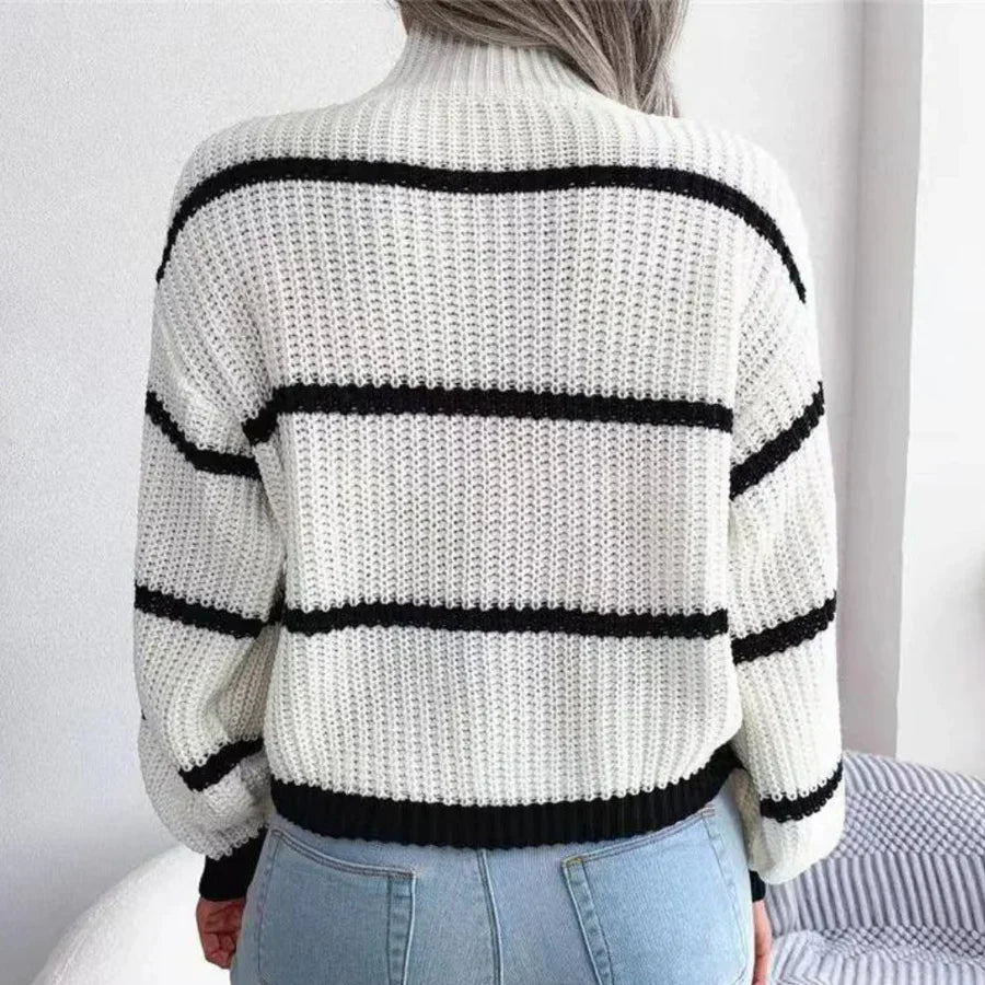 Pull Élégant pour Femme en Pure Laine Vierge avec Coupe Intemporelle