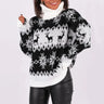 Women's Christmas Sweater – Warm Winter Sweater with Reindeer and Snowflakes