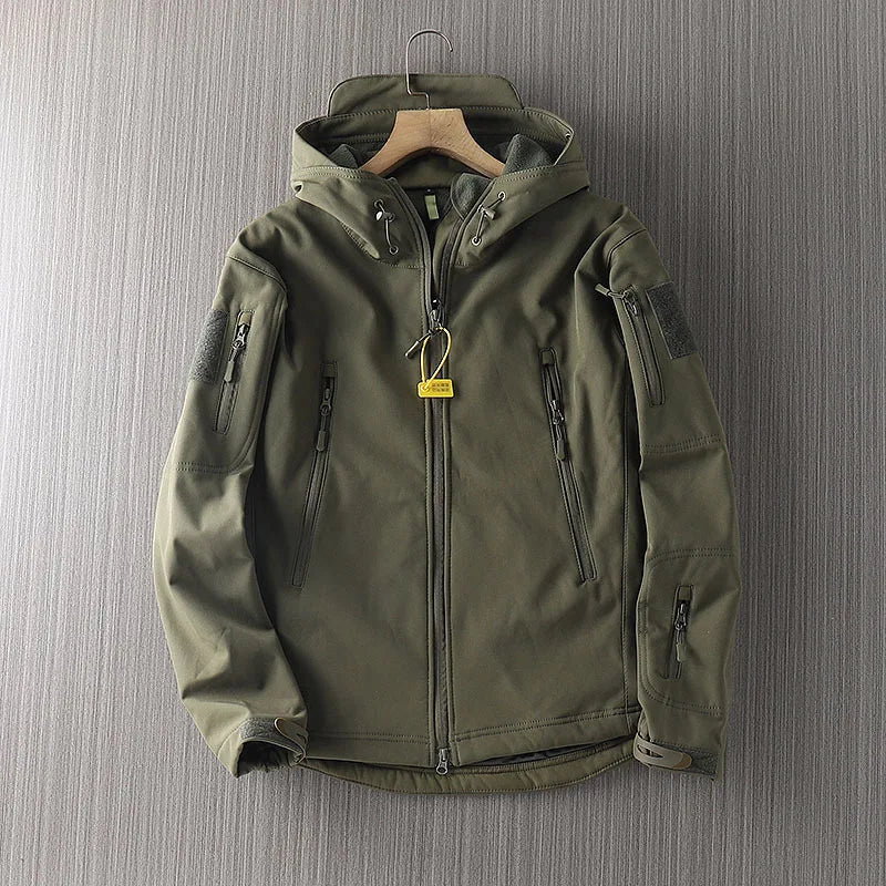 Outdoor-Jacke Herren – Funktionelle Jacke mit Kapuze und Reißverschlusstaschen