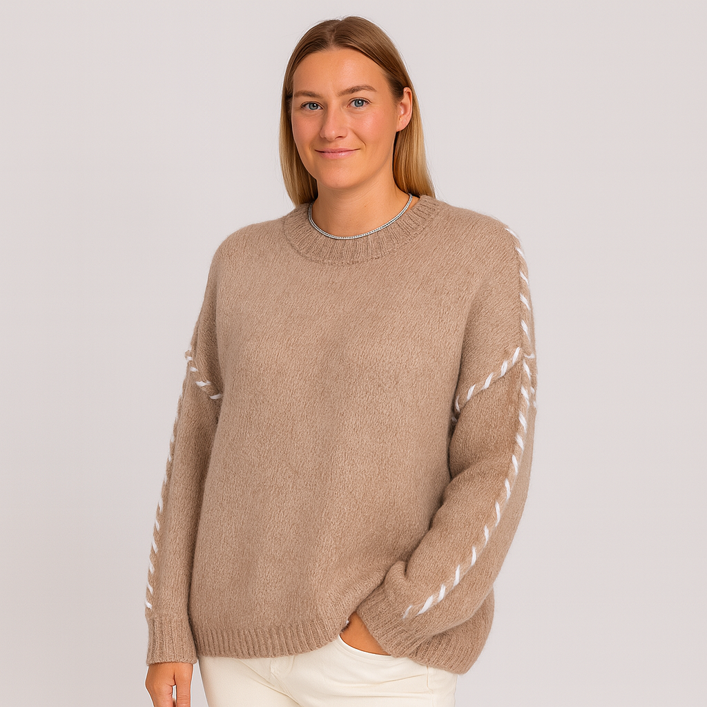 Pull Femme Tricoté – Doux, Chaud & Design Élégant avec Détails