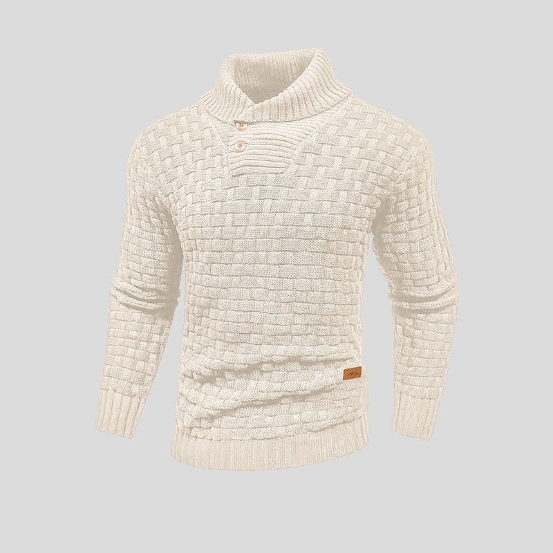 Herren Strickpullover – Warmer Pullover mit Kragen und klassischem Design