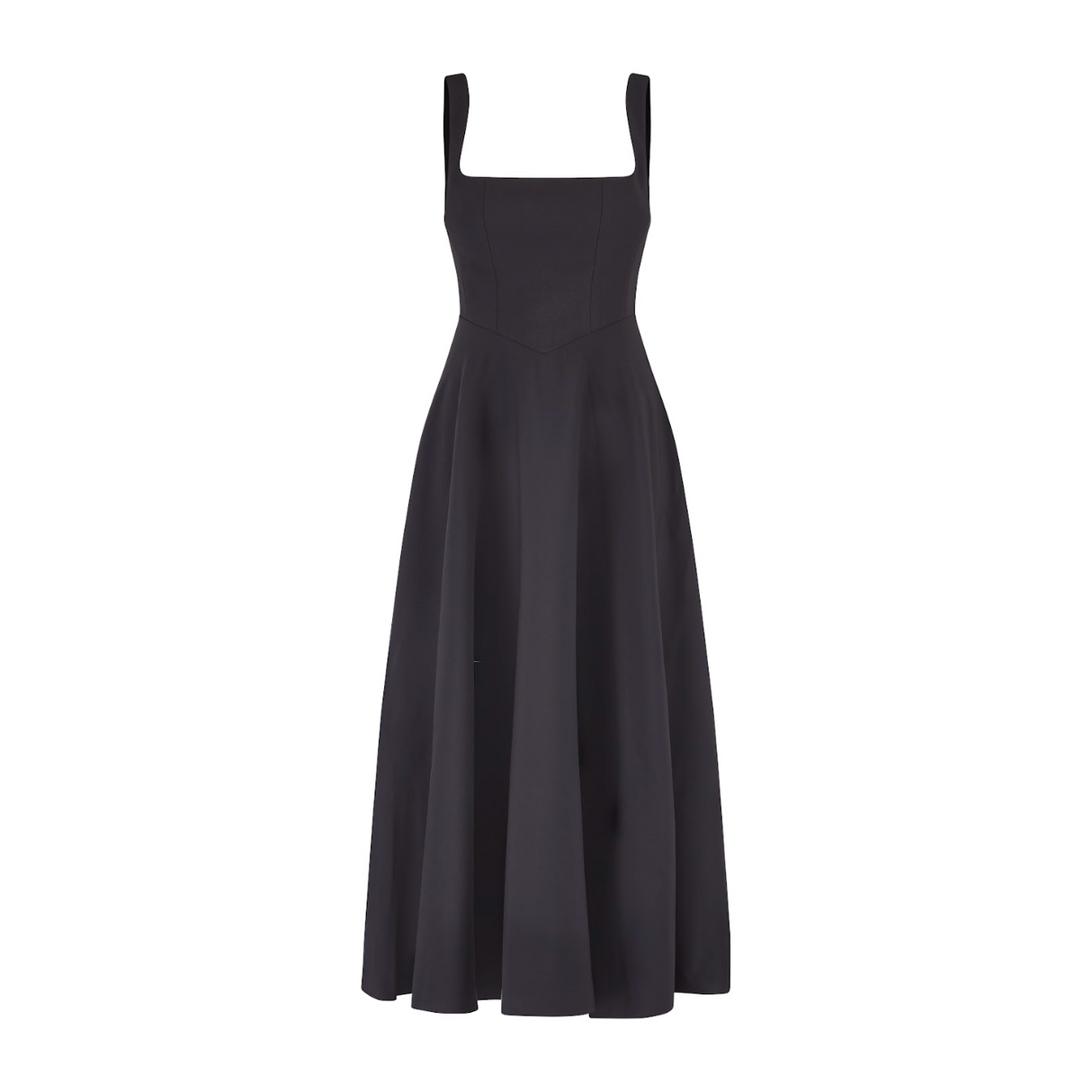 Robe Midi à Encolure Carrée - Style Élégant et Durable