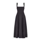 Robe Midi à Encolure Carrée - Style Élégant et Durable