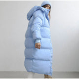 Langer Wintermantel für Damen mit Kapuze – Warm, Winddicht und Modisch