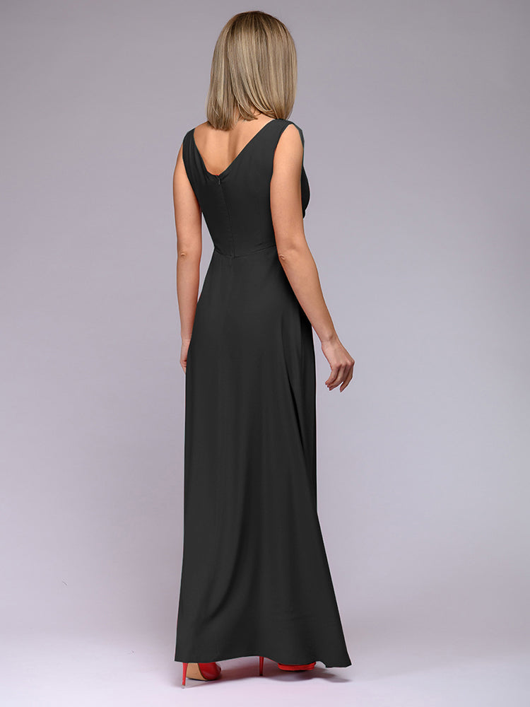 Elegantes Maxikleid mit V-Ausschnitt für besondere Anlässe