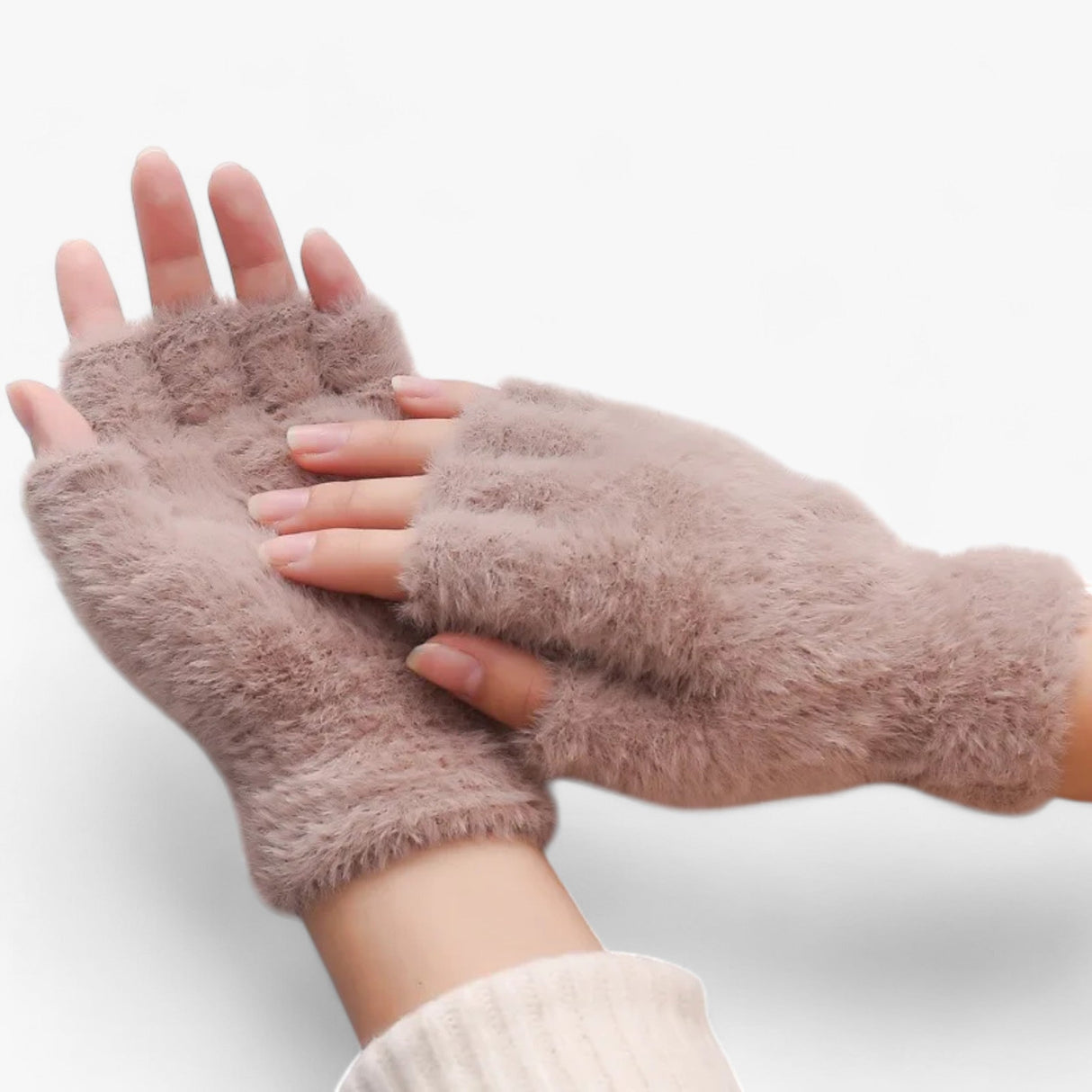 Warme fingerlose Winterhandschuhe – weiche Handschuhe für Damen